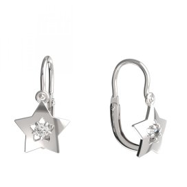 BeKid dětské náušnice hvězdička 824 Bílé zlato - 585 Diamant
