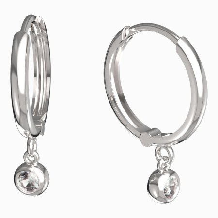 BeKid dětské náušnice 101 Bílé zlato - 585 Diamant