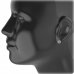 BG  earring 452-R7 circular - Metal: Silver 925 - rhodium, Stone: Garnet
