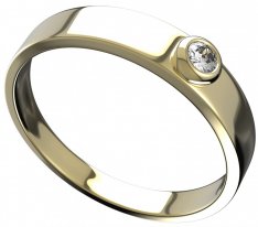 BG zlatý diamantový snubní prsten F/550m