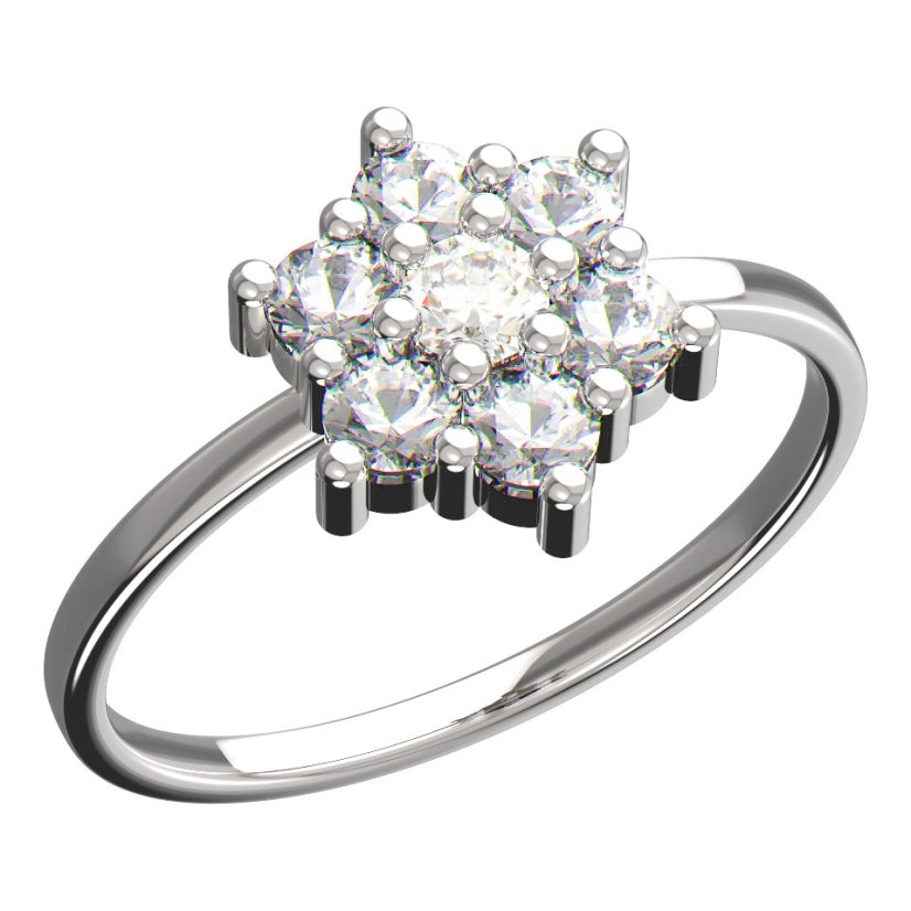 BeKid dětský prsten hvězdička 109 Bílé zlato - 585 Diamant