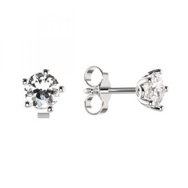 BeKid dětské náušnice 874 Bílé zlato - 585 Diamant