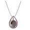 BG pendant oval 493-90 - Metal: Silver 925 - rhodium, Stone: Garnet