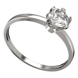 BG zlatý prstýnek 872 C Bílé zlato - 585 Diamant