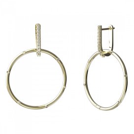 BG zlaté náušnice 644 Žluté zlato - 585 Diamant