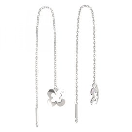 BeKid dětské náušnice čtyřlístek 849 Bílé zlato - 585 Diamant