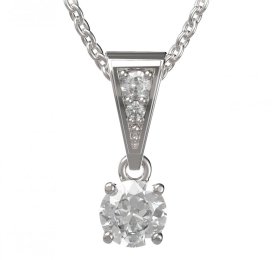 BG zlatý přívěšek  726 Bílé zlato - 585 Diamant