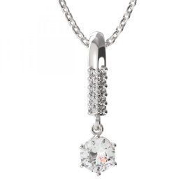 BG zlatý přívěšek 1295 Bílé zlato - 585 Diamant