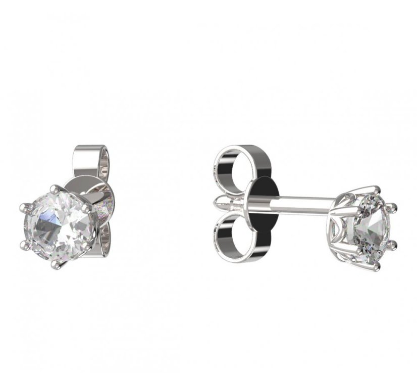 BeKid dětské náušnice 1293 Bílé zlato - 585 Diamant