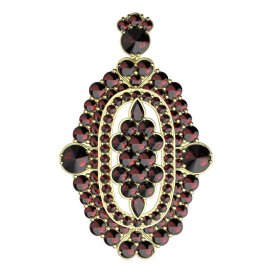 BG brož 348 Žluté zlato - 585 Granát