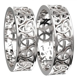 BG zlatý snubní prsten SN03/m Pánský Bílé zlato - 585