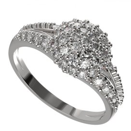 BG zlatý prstýnek 534G Bílé zlato - 585 Diamant