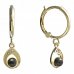 BeKid dětské náušnice 1242 s černou perlou - Zapínání: Řetízek 9 cm, Kov: Bílé zlato 585, Kámen: Diamant
