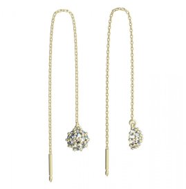 BG zlaté náušnice kytička 850 Žluté zlato - 585 Diamant