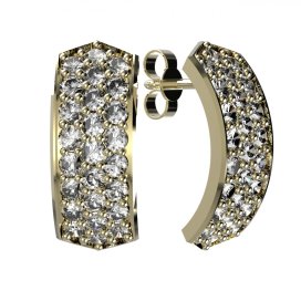 BG zlaté náušnice 861 Žluté zlato - 585 Diamant