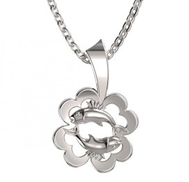 BG zlatý přívěsek 041 ryby Bílé zlato - 585