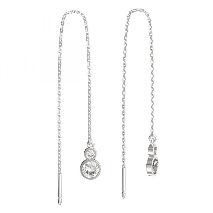 BeKid dětské náušnice 864 Bílé zlato - 585 Diamant