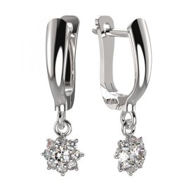 BG zlaté náušnice 886 Bílé zlato - 585 Diamant