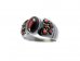 BG prsten přírodní granát  649 - Kov: Stříbro 925 - rhodium, Kámen: Granát