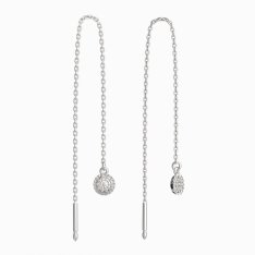 BG zlaté náušnice 1363 Bílé zlato - 585 Diamant