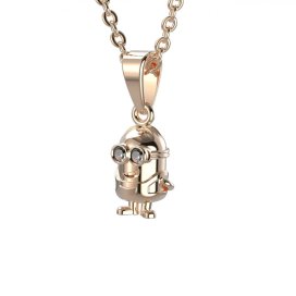 BG zlatý přívěšek Hlava Mimoň 1392 Růžové zlato 585 (30-90dní) Bílý kubický zirkon