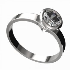 BG zlatý zásnubní prsten 946/557 Bílé zlato - 585 Diamant