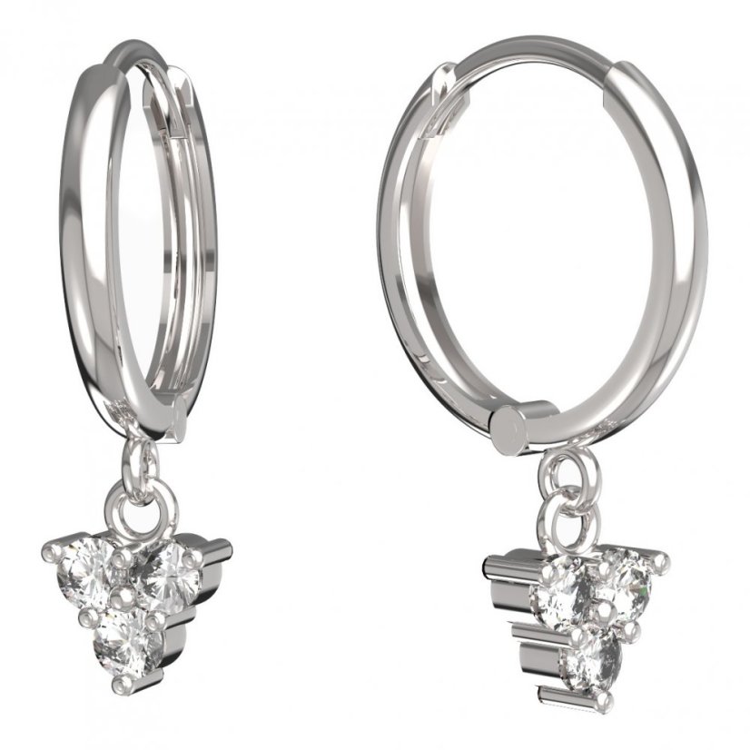 BeKid dětské náušnice 776 Bílé zlato - 585 Diamant