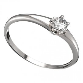 BG zlatý prstýnek 873 I Bílé zlato - 585 Diamant
