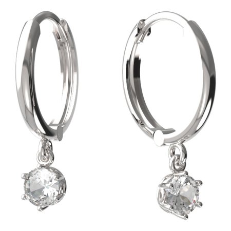 BeKid dětské náušnice 1294 Bílé zlato - 585 Diamant