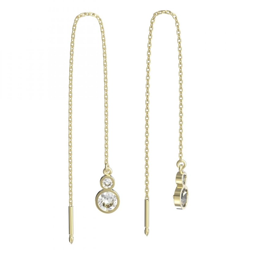 BeKid dětské náušnice 864 Žluté zlato - 585 Diamant