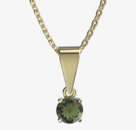 BG zlatý přívěšek 726 Žluté zlato - 585 Vltavín