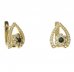 BG earring flower 518-90 - Metal: Silver 925 - rhodium, Stone: Garnet