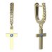 BeKid, Gold kids earrings -1104 - Switching on: English, Metal: Yellow gold - 585, Stone: Light blue cubic zircon