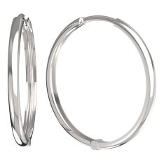 BG zlaté náušnice 1300 - kruhy Bílé zlato - 585