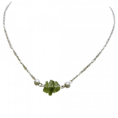 BG náhrdelník přírodní kámen-Vltavín 022