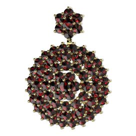 BG brož 223 Žluté zlato - 585 Granát