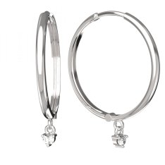 BG zlaté náušnice 779 Bílé zlato - 585 Diamant