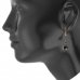 BG earring circular 475-B94 - Metal: Silver 925 - rhodium, Stone: Garnet