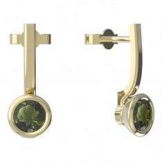 BG moldavit earrings -557
