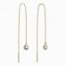 BeKid, Gold kids earrings -101 - Switching on: Pendant hanger, Metal: Yellow gold 585, Stone: Dark blue cubic zircon