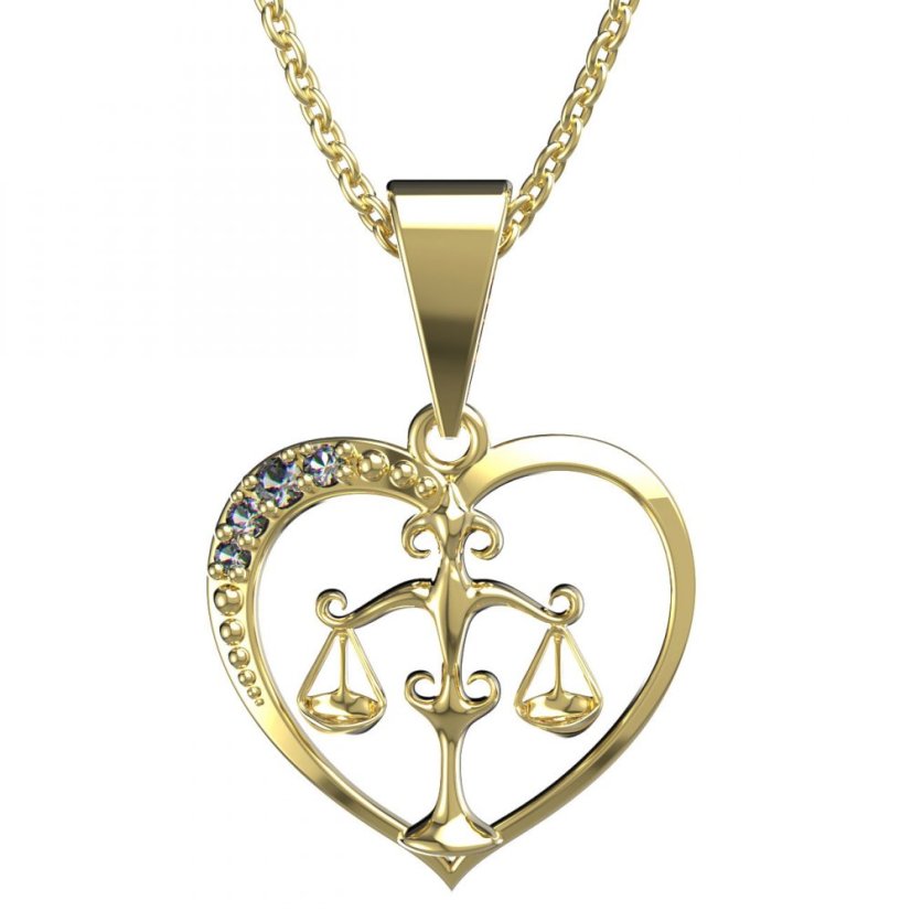 BeKid dětský zlatý přívěsek 042 váhy Žluté zlato - 585 Diamant