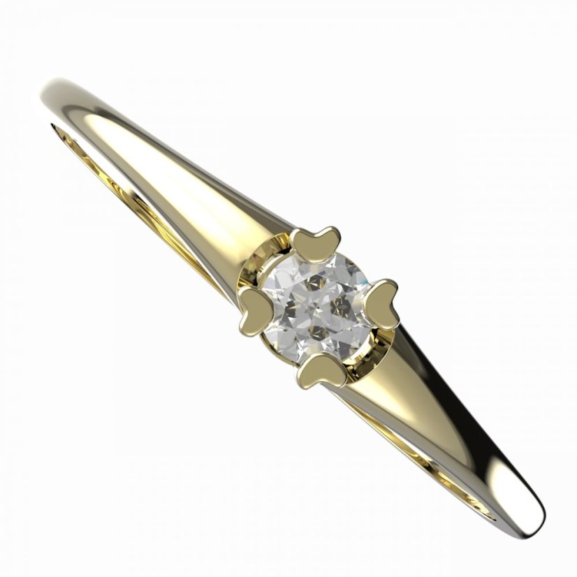 BG zlatý diamantový prstýnek 883 I Růžové zlato 585 (30-90dní) Diamant lab-grown
