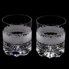 Set of two crystal hand cut glasses Šafránek 626