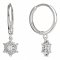 BeKid, Gold kids earrings -109 - Switching on: Screw, Metal: White gold 585, Stone: Red cubic zircon