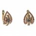 BG náušnice s přírodní perlou 537-90 - Kov: Stříbro 925 - rhodium, Kámen: Granát a tahiti perla