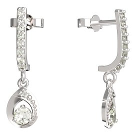 BeKid dětské náušnice 1242 Bílé zlato - 585 Diamant
