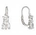 BeKid, Gold kids earrings -857 - Switching on: Brizura 0-3 roky, Metal: White gold 585, Stone: Diamond
