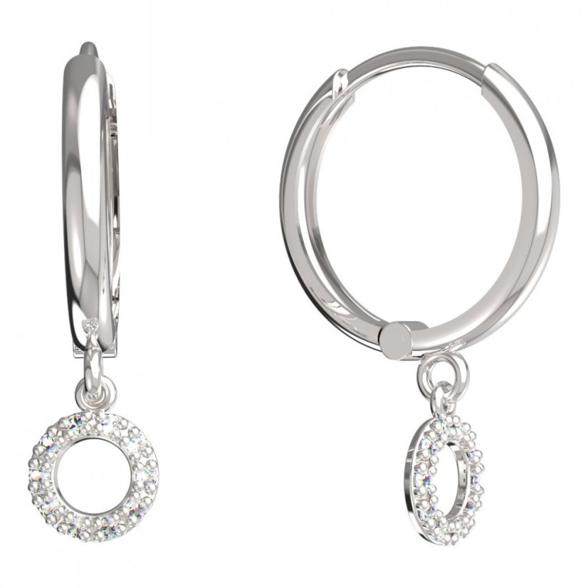 BeKid dětské náušnice 836 Bílé zlato - 585 Diamant
