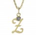BeKid, Gold kids pendant - letter Z - Metal: Yellow gold 585, Stone: White cubic zircon