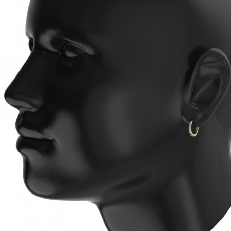 BeKid, Gold kids earrings -1287 - Metal: Yellow gold 585, Stone: White cubic zircon